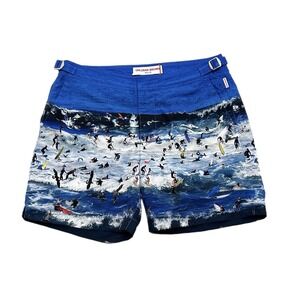 Orlebar Brown Men's Swim Shorts Bulldog Surfers In Laguna Beach Size 31 Designer